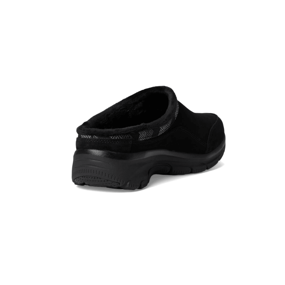 Skechers Women’s Easy Going – Seasonal Grace Suede Clog Shoes – Black 2