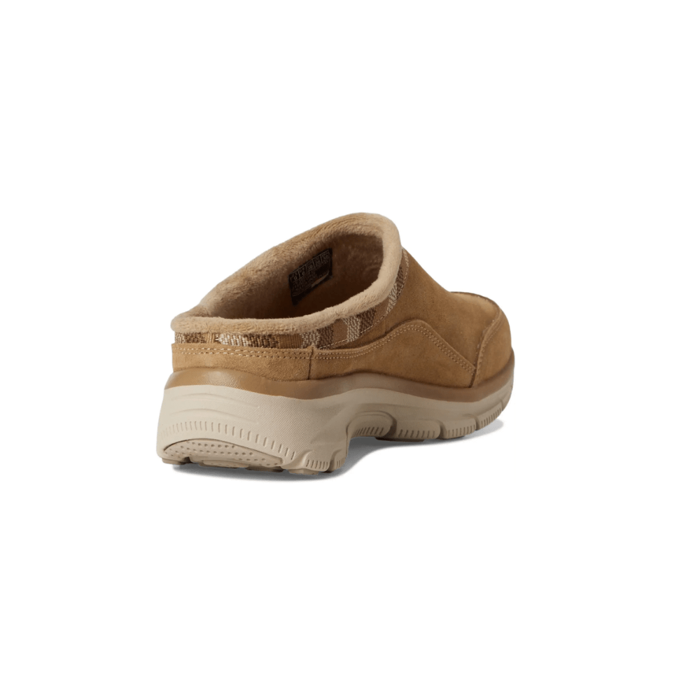 Skechers Women’s Easy Going – Seasonal Grace Suede Clog Shoes – Tan 2