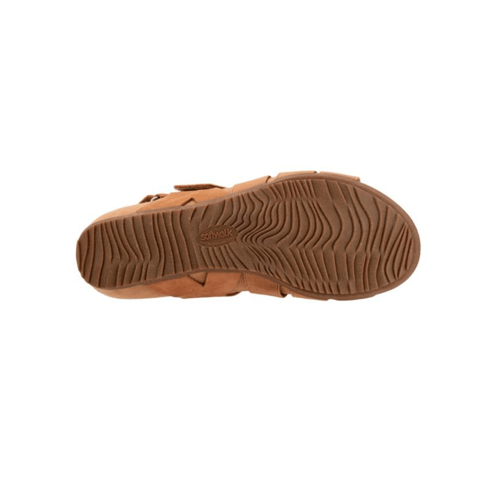 SoftWalk Burnaby Women's Stretch Nubuck Fisherman Sandal - Tan Nubuck 4