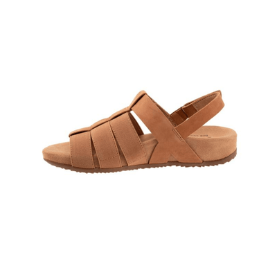 SoftWalk Burnaby Women's Stretch Nubuck Fisherman Sandal - Tan Nubuck 3