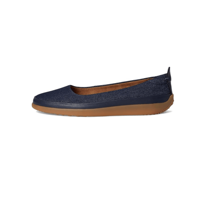 SoftWalk Disa Women's Asymmetric Leather Slip-On Flat - Denim Blue 7