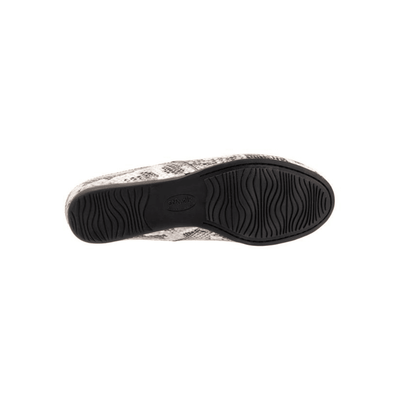 SoftWalk Sandy Women's Slingback Flat - Black/White Snake 4
