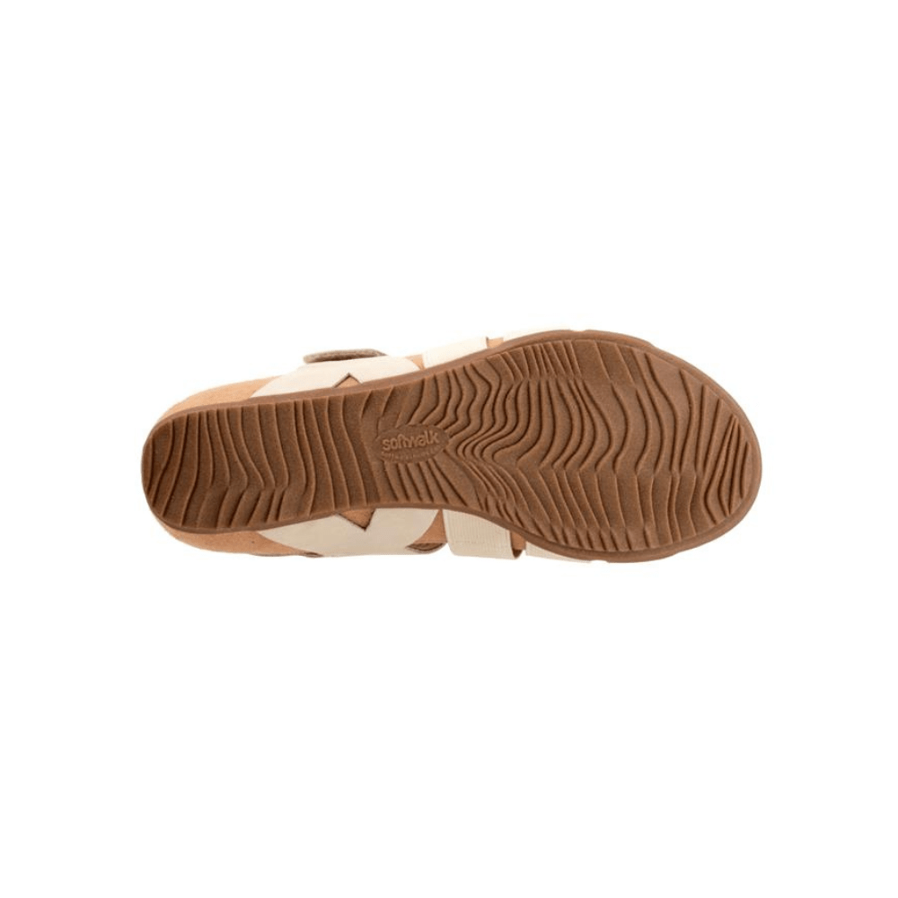 SoftWalk Women's Burnaby Leather Fisherman Sandal - Ivory 4