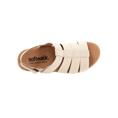 SoftWalk Women's Burnaby Leather Fisherman Sandal - Ivory 2