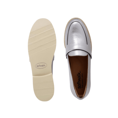 SoftWalk Women's Walsh Leather Comfort Loafer - Pewter 3