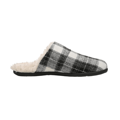 Vionic Alfons Men's Orthotic Comfort Slipper Black Plaid 2