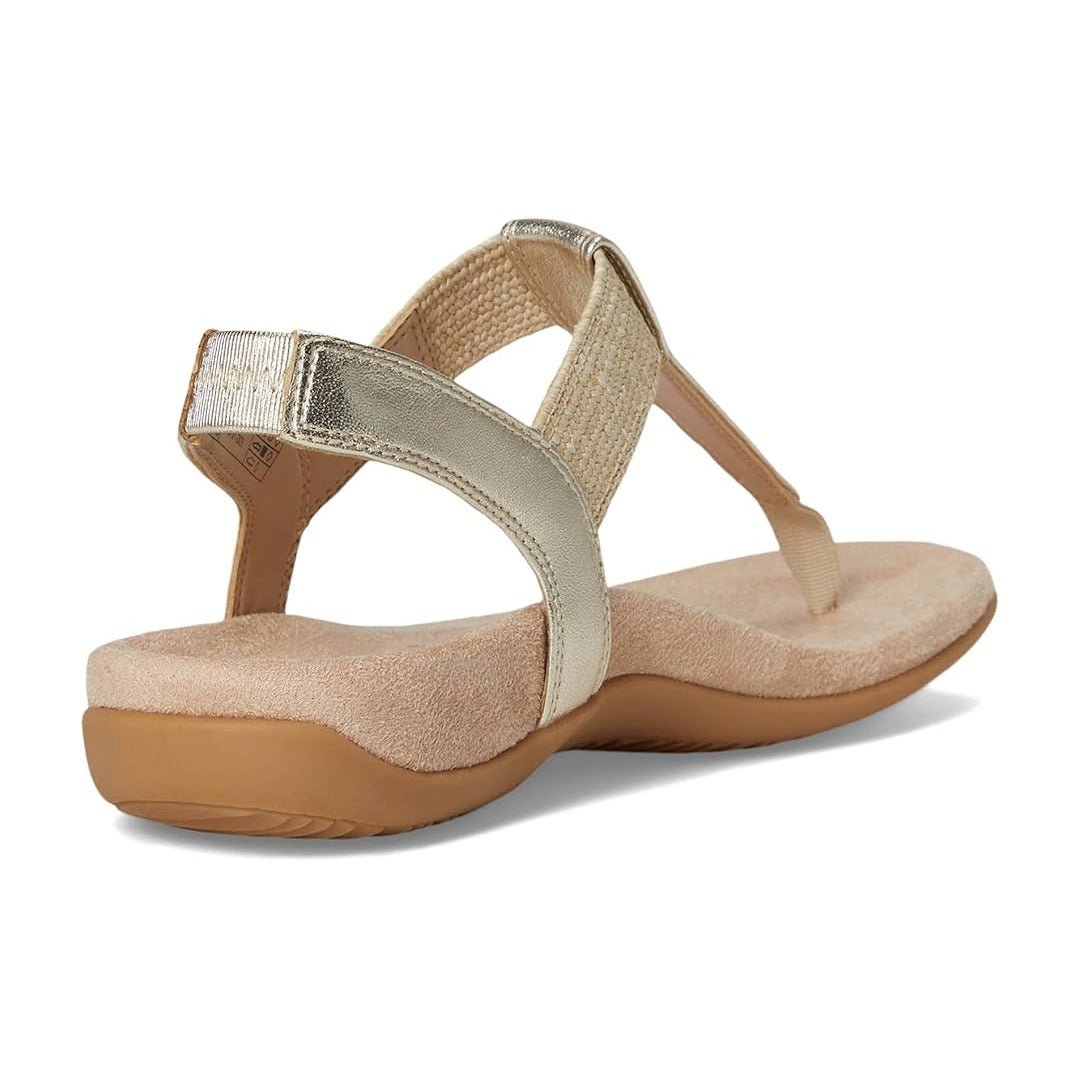 Vionic Brea Toe Post Slingback Sandal Gold Metallic Leather I9863L2700 6