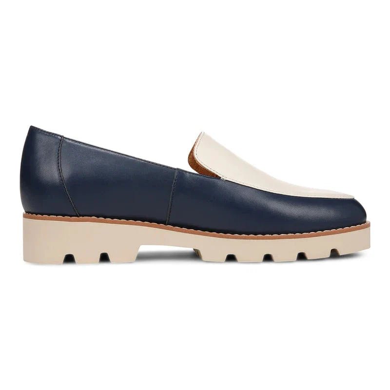 Vionic Kensley II in Navy and Cream, Loafer - Womens ShoesVionic