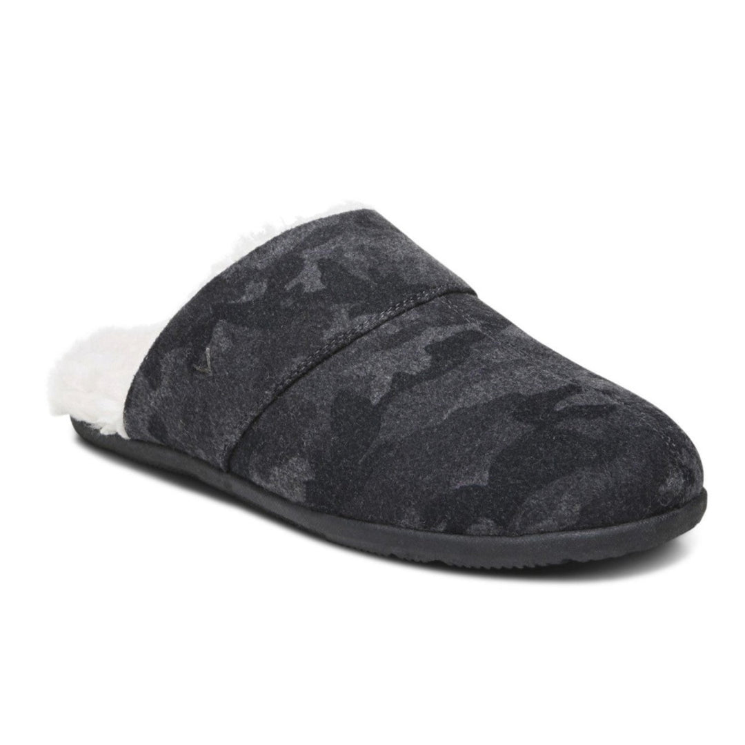 Vionic Men's Alfons Dark Shadow Camo Gray Mule Orthotic Slipper - Men's SlippersVionic