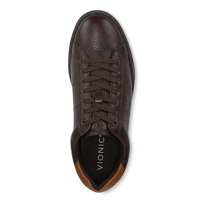 Vionic Men's Lucas II Lace Up Chocolate Brown Leather Shoes 2