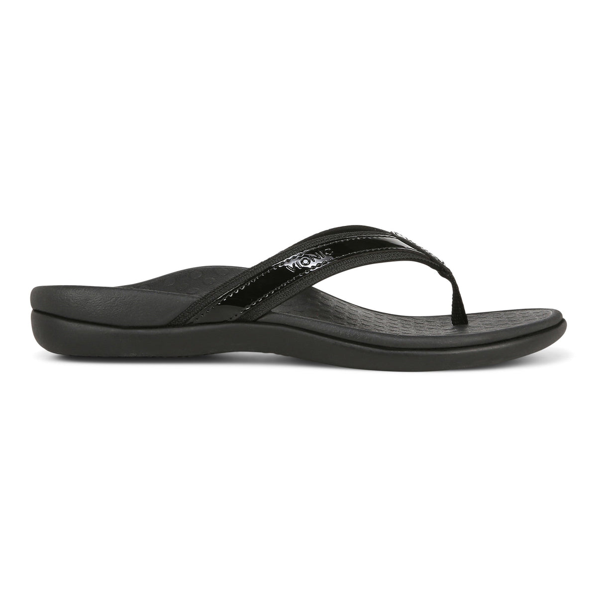 Vionic TIDE II Toe Post Black Women's Flip Flop Sandals - Women's SandalVionic