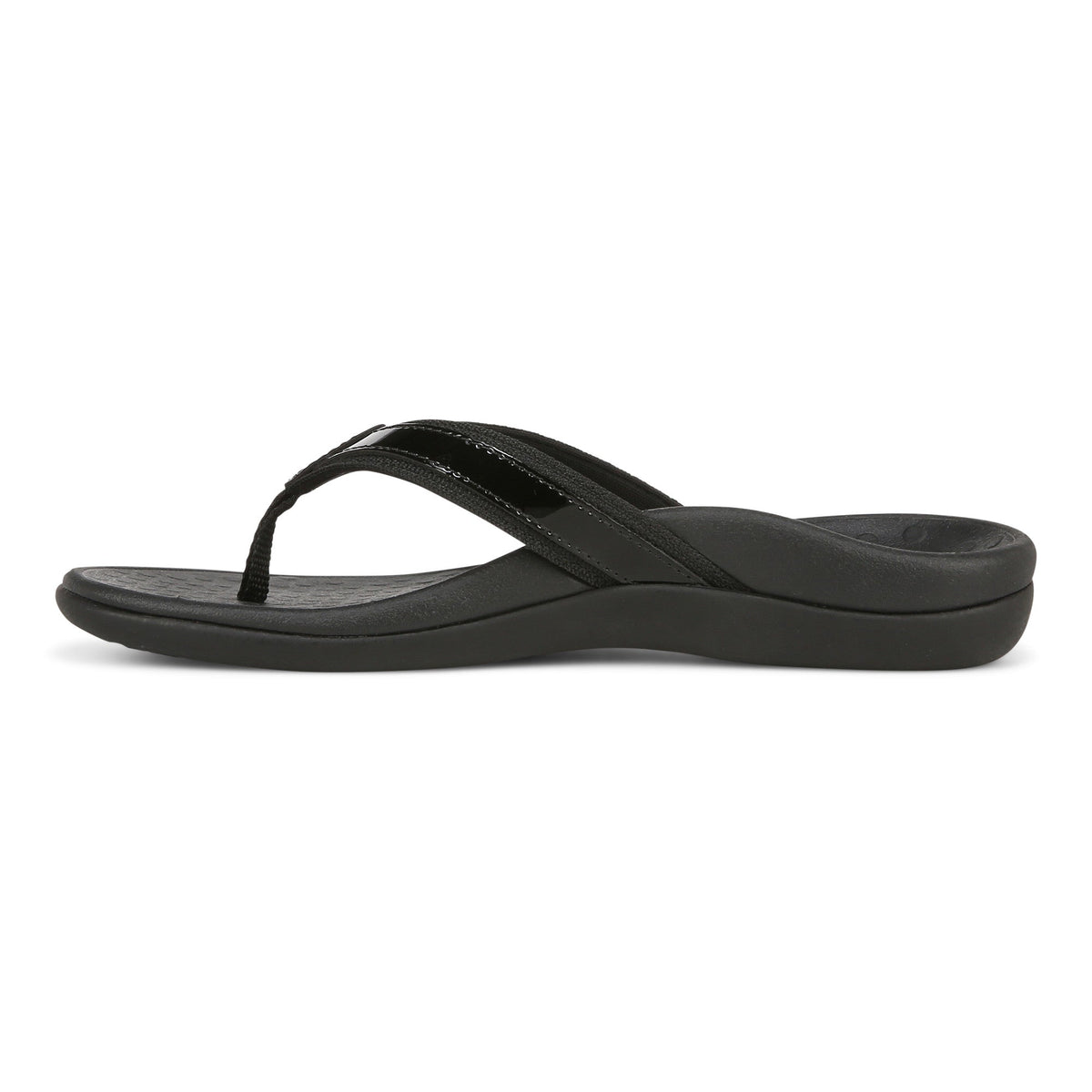 Vionic TIDE II Toe Post Black Women's Flip Flop Sandals - Women's SandalVionic