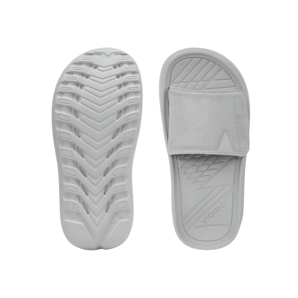 Vionic Unisex Rejuvenate Recovery Sandal - Vapor Grey / Suede 10