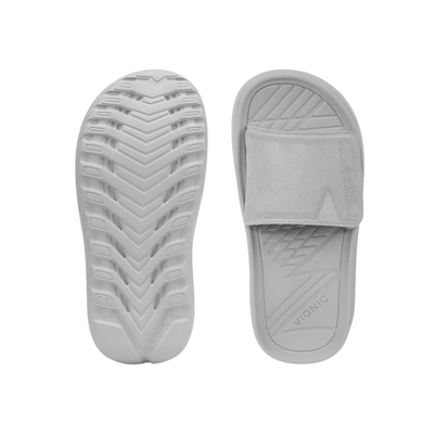 Vionic Unisex Rejuvenate Recovery Sandal - Vapor Grey / Suede 10
