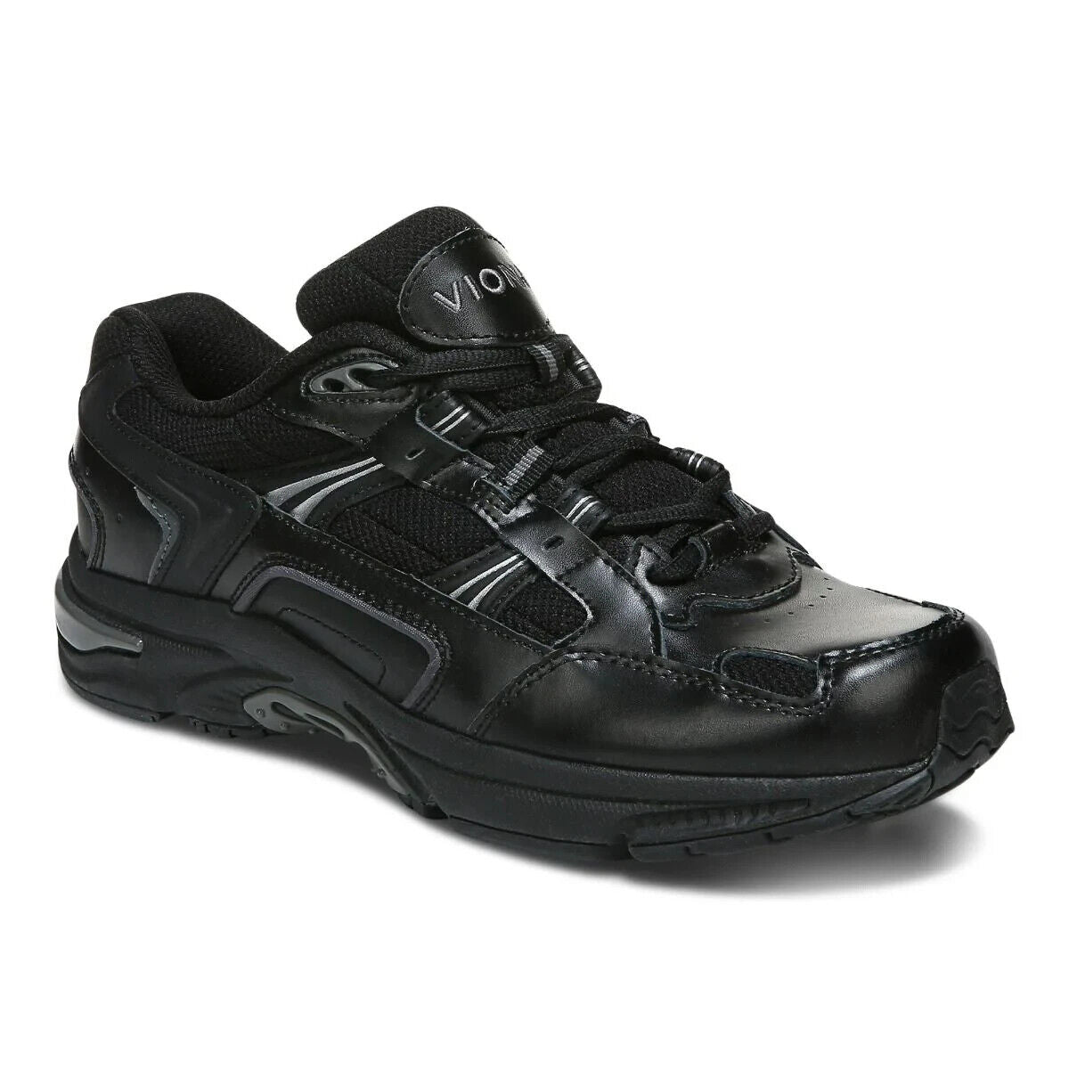 Vionic Walker Classic - Walking Shoes - Black Leather - women shoesvionic