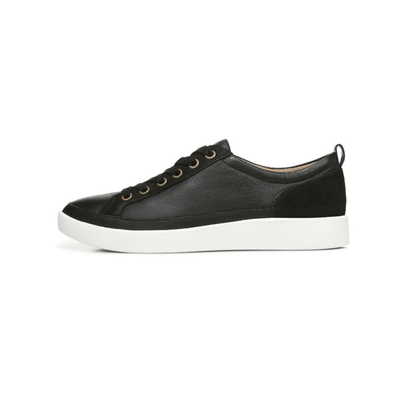 Vionic Winny Women's Black Leather Nubuck Sneakers - Wide 5
