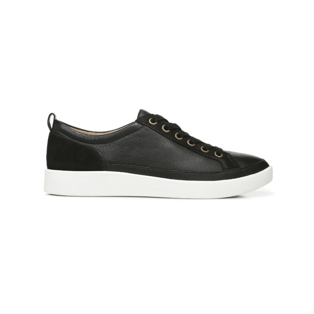 Vionic Winny Women's Black Leather Nubuck Sneakers - Wide 2