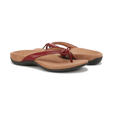 Vionic Women's Bella Leather Thong Sandals Flip - Flop Syrah I0929L1601 1