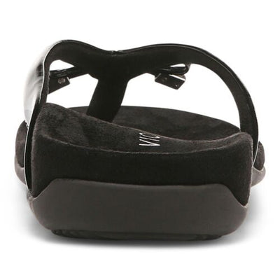 Vionic Women's Bella Toe Post Sandal Black Sandal 7