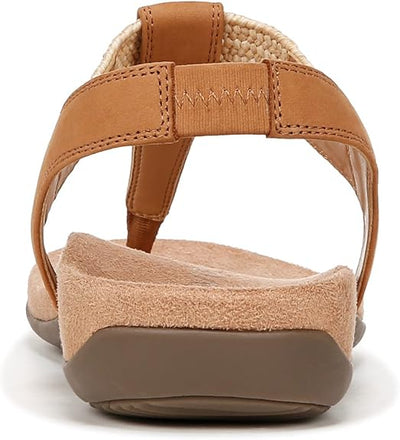 Vionic Women's Brea Heeled Sandal, Camel Nubuck Leather 5