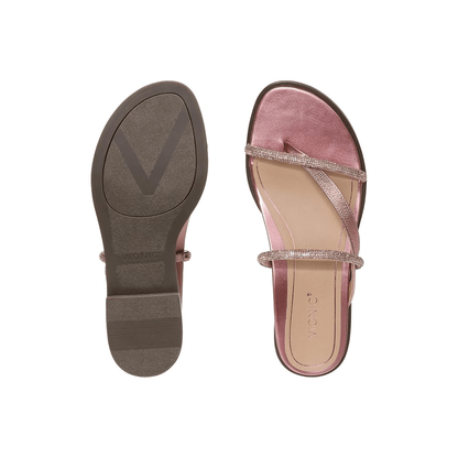 Vionic Women's Citrine Prism Supportive Strappy Sandal - Met Rose Gold 4