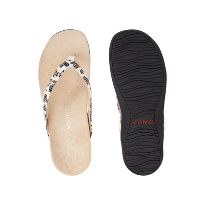 Vionic Women's Dillon with Arch Support Leather Sandals - White 6