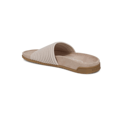 Vionic Women's Evie Knit Orthotic Slide Sandals - Cream 8