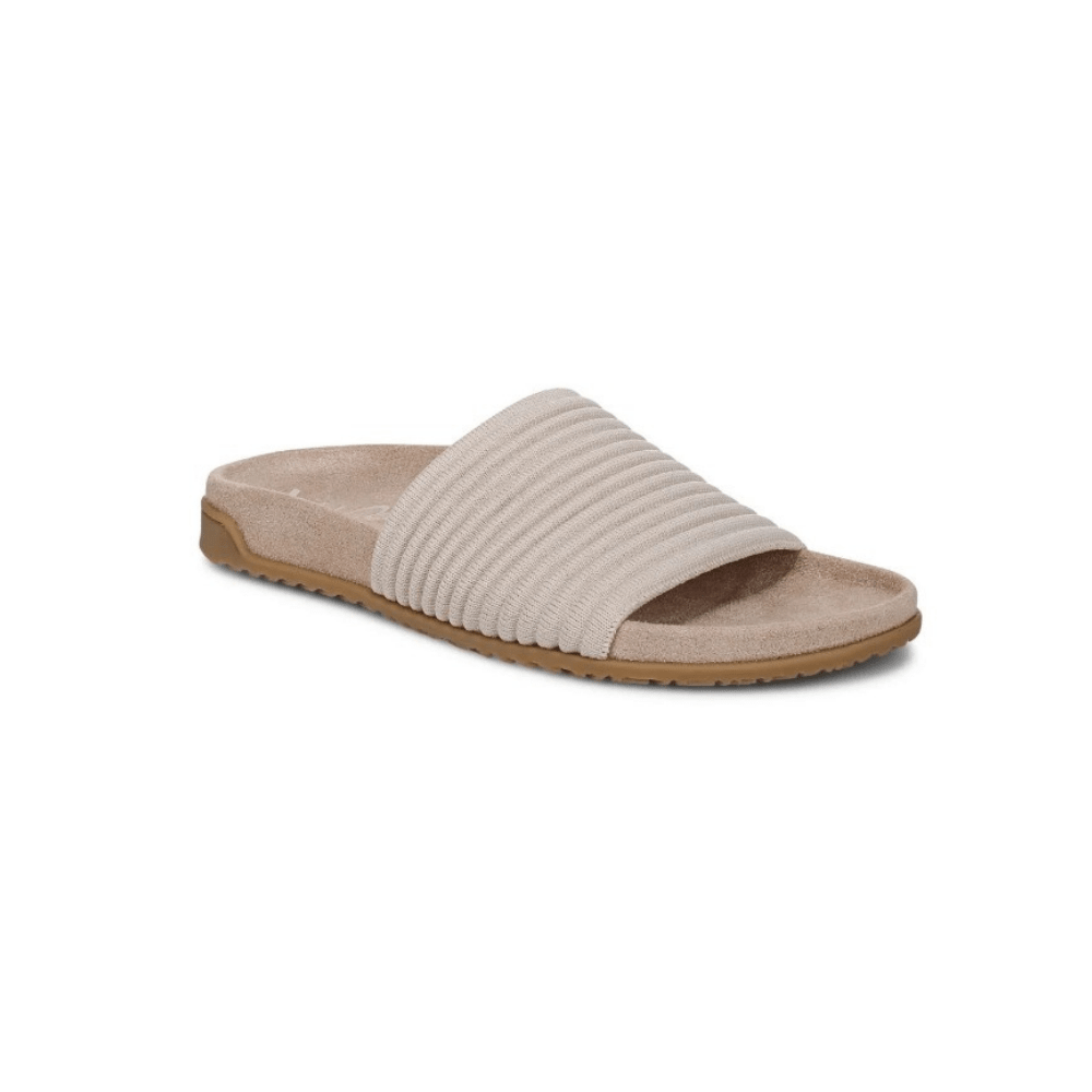 Vionic Women's Evie Knit Orthotic Slide Sandals - Cream 1