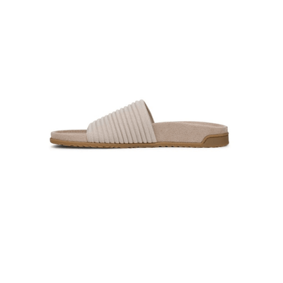 Vionic Women's Evie Knit Orthotic Slide Sandals - Cream 5