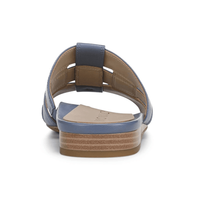 Vionic Women's Glendora Slide Sandal - Pacific Blue Leather 5