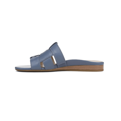 Vionic Women's Glendora Slide Sandal - Pacific Blue Leather 8