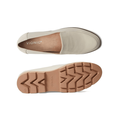 Vionic Women’s Kensley Slip - On Patent Loafers Casual Shoes - Cream 4