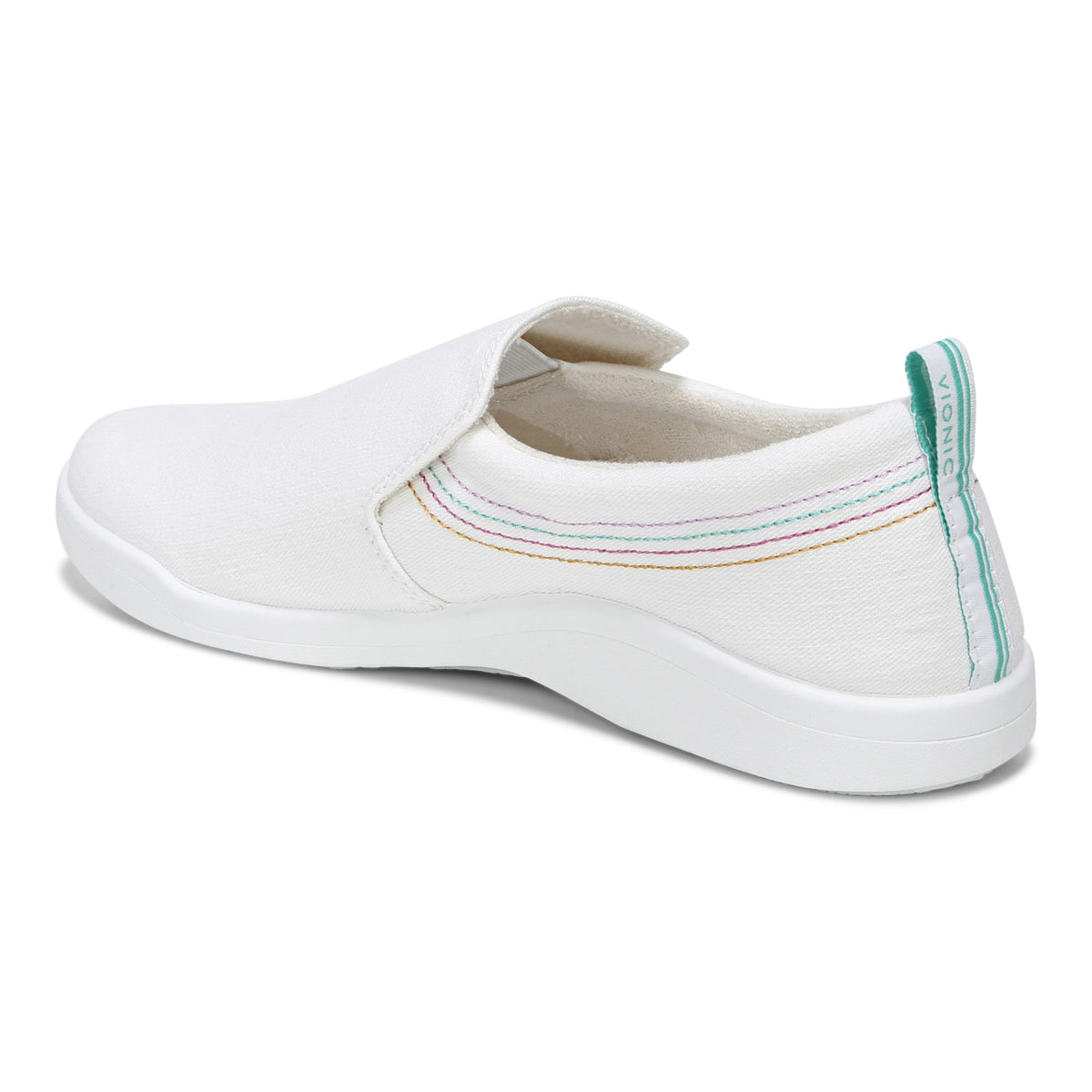 Vionic Women's Marshall White Canvas Slip On Orthotic Sneaker Shoes - Women's ShoesVionic