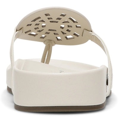 Vionic Women's Solari Sandal, Cream Leather 8