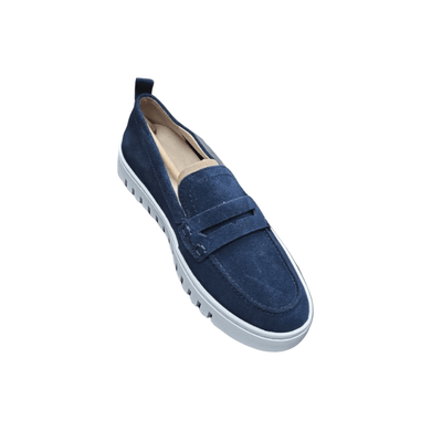 Vionic Women's Uptown Loafer Navy / White Suede Shoes 1