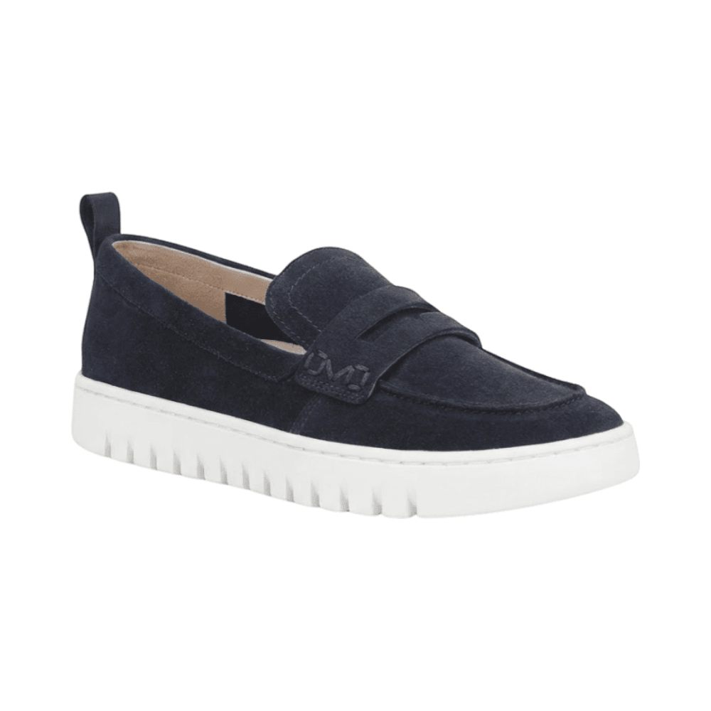 Vionic Women's Uptown Loafer Navy / White Suede Shoes 1
