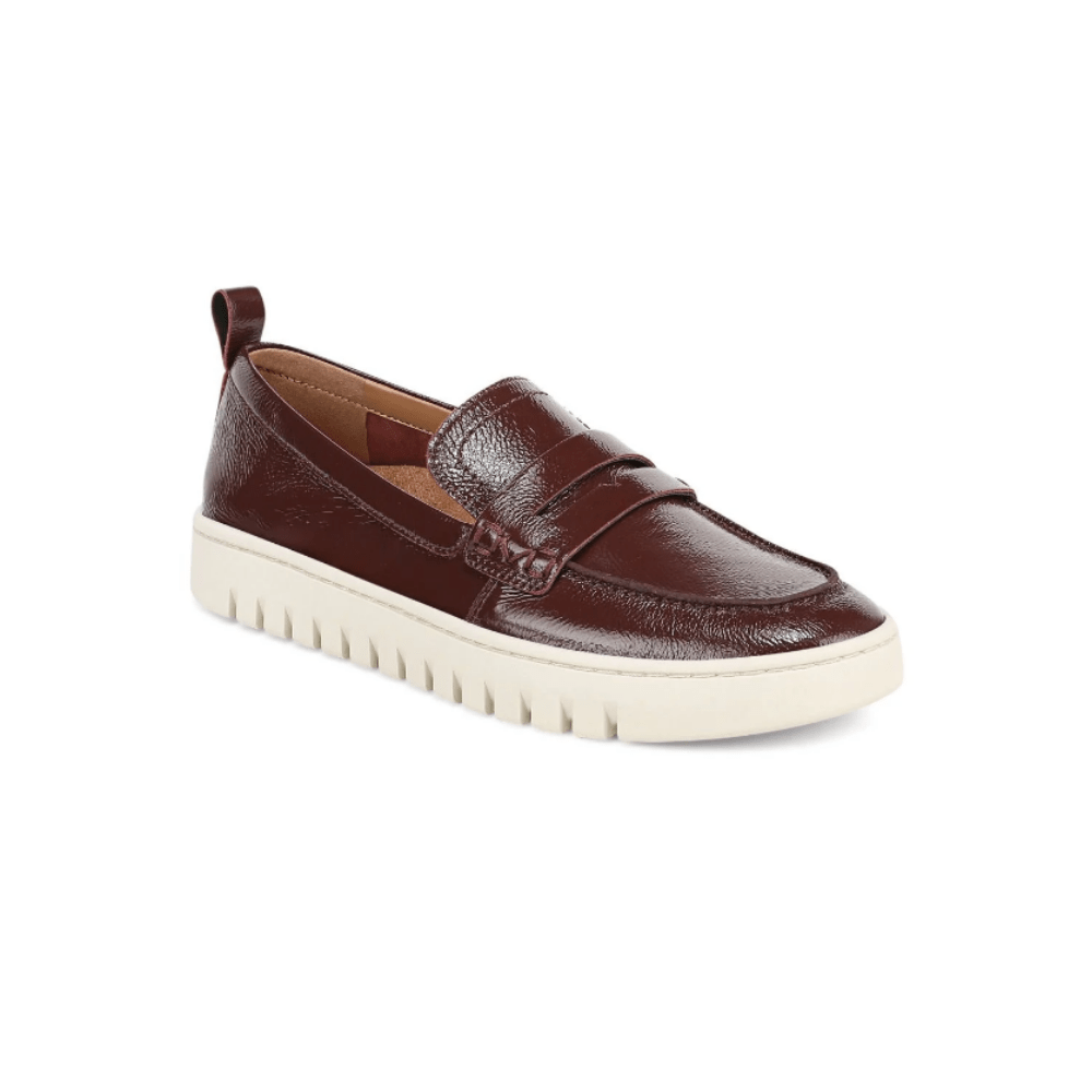Vionic Women’s Uptown Orthotic Packable Loafers – Mulled Wine Patent Leather 1