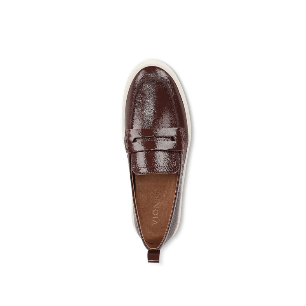 Vionic Women’s Uptown Orthotic Packable Loafers – Mulled Wine Patent Leather 4