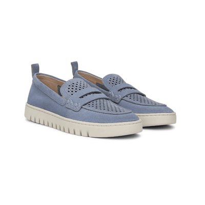 Vionic Women's Uptown Perf Loafer - Pacific Blue Suede 6