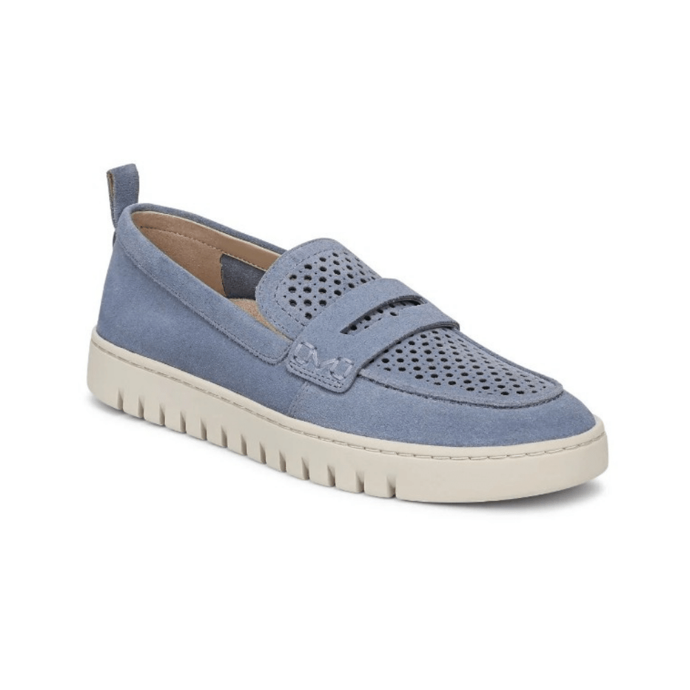 Vionic Women's Uptown Perf Loafer - Pacific Blue Suede 1