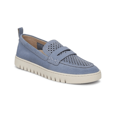 Vionic Women's Uptown Perf Loafer - Pacific Blue Suede 1