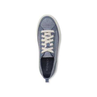Vionic Women's Winny Pacific Blue Canvas Sneaker - angle view