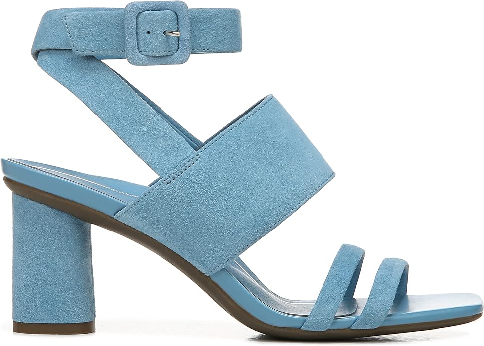 Vionic Women's Yasmin Sky Blue Suede Strap Heel Sandal - Women's SandalVionic