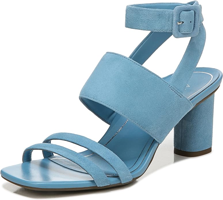 Vionic Women's Yasmin Sky Blue Suede Strap Heel Sandal - Women's SandalVionic