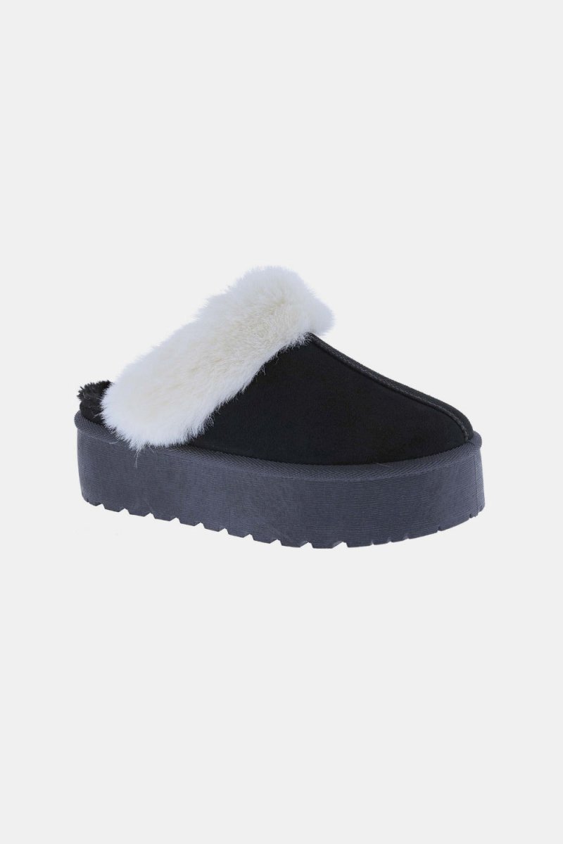 Weeboo Thick Bottom Fur Trim Snow Slippers - Women's SlipperTrendsi