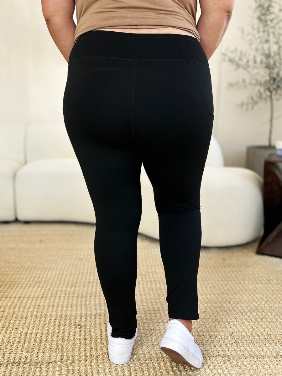 Wide Waistband Sports Leggings - Trendsi