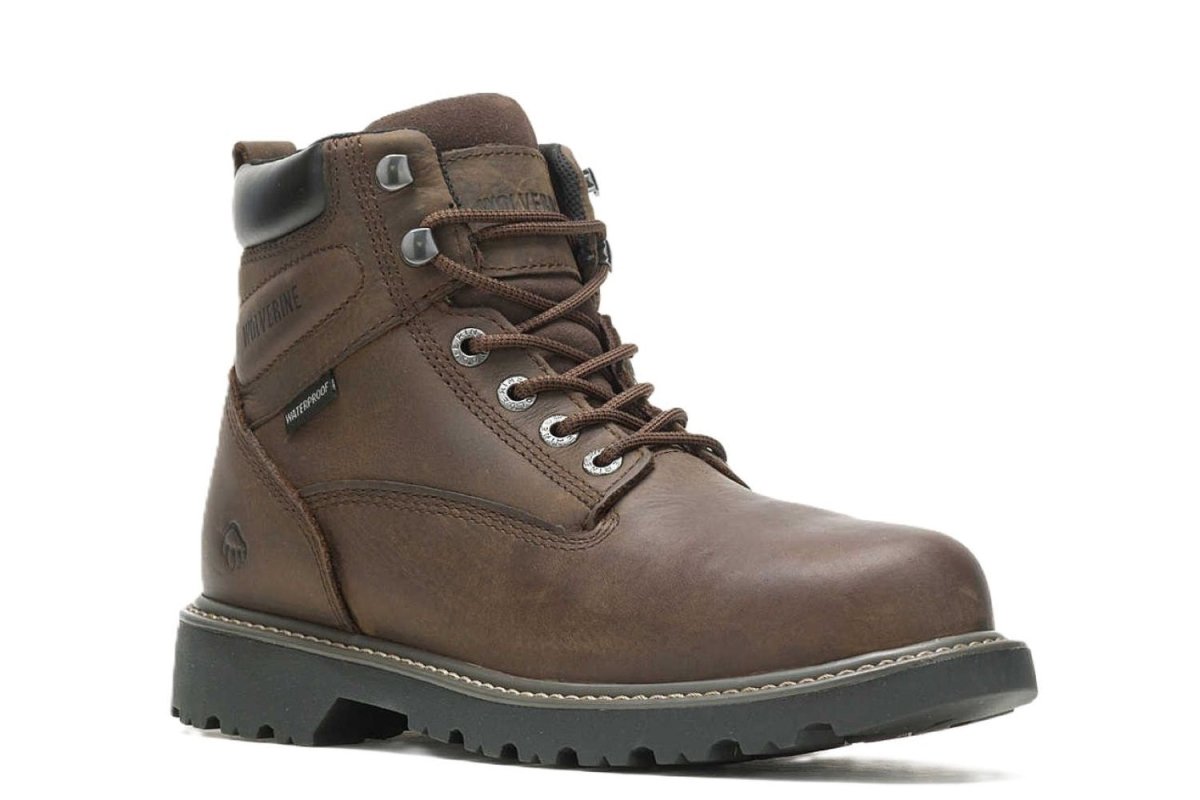 Wolverine Floorhand Dark Brown Waterproof 6" Men's Work Boot - Men's Work BootWolverine