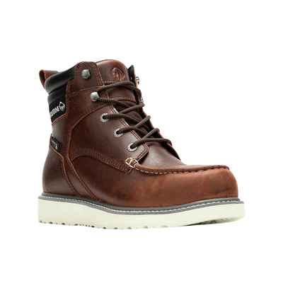 Wolverine Men's Trade Wedge Rust BrownTrade Wedge Waterproof Steel Toe 6" Work Boot W231117 2