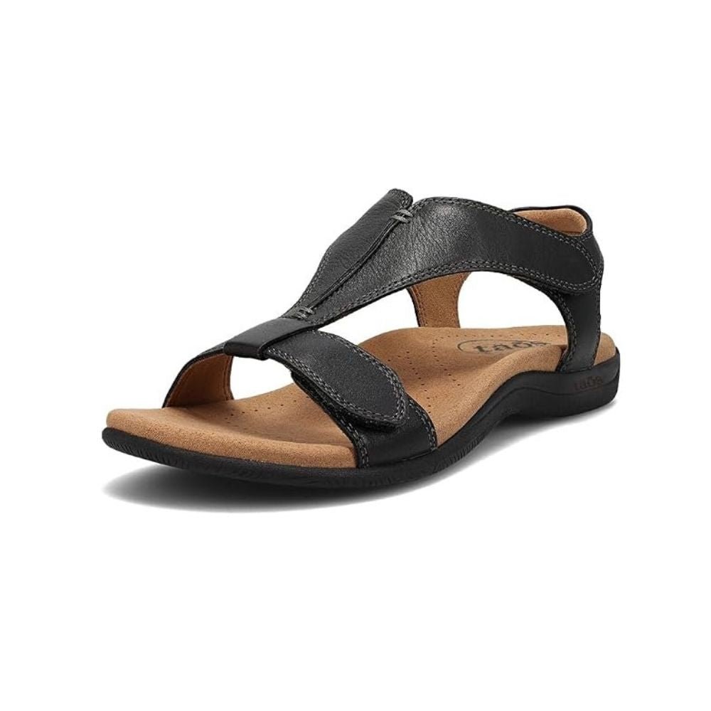 Women's Taōs The Show Leather Support Sandals - Black 5