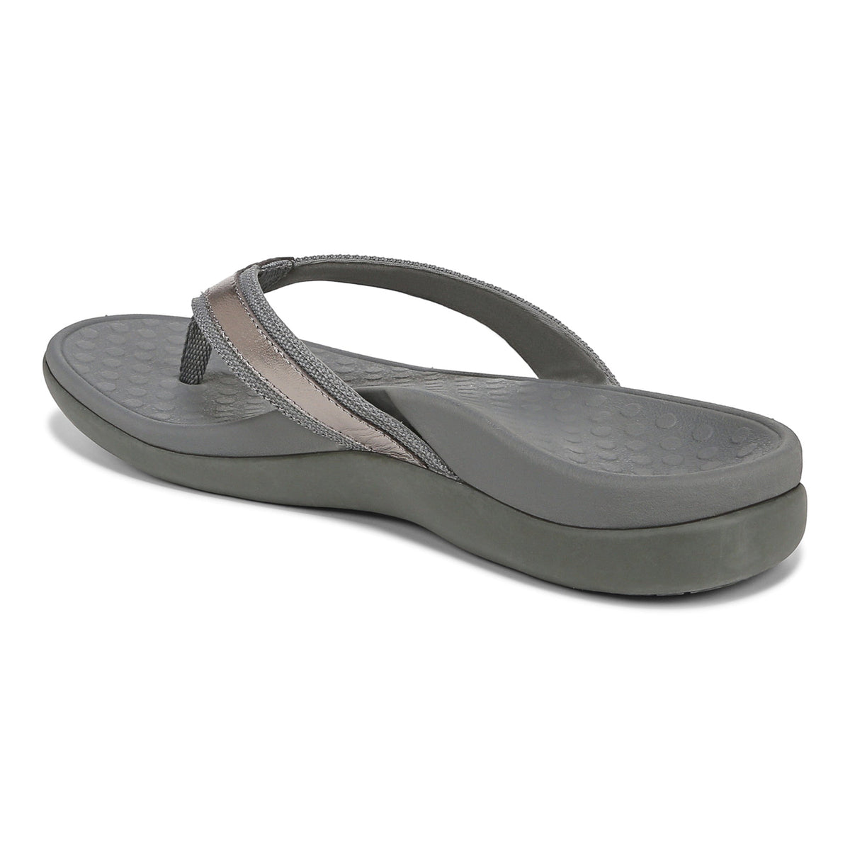 Women's Vionic TIDE 2 Toe Post Pewter Gray Flip Flop Sandal - Women's SandalVionic